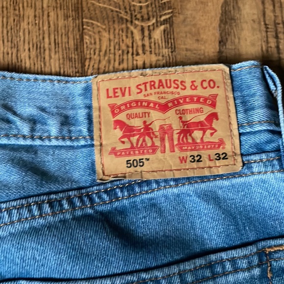 Levis 505 Straight Jeans Men’s Size 32 x 32 - Picture 7 of 9
